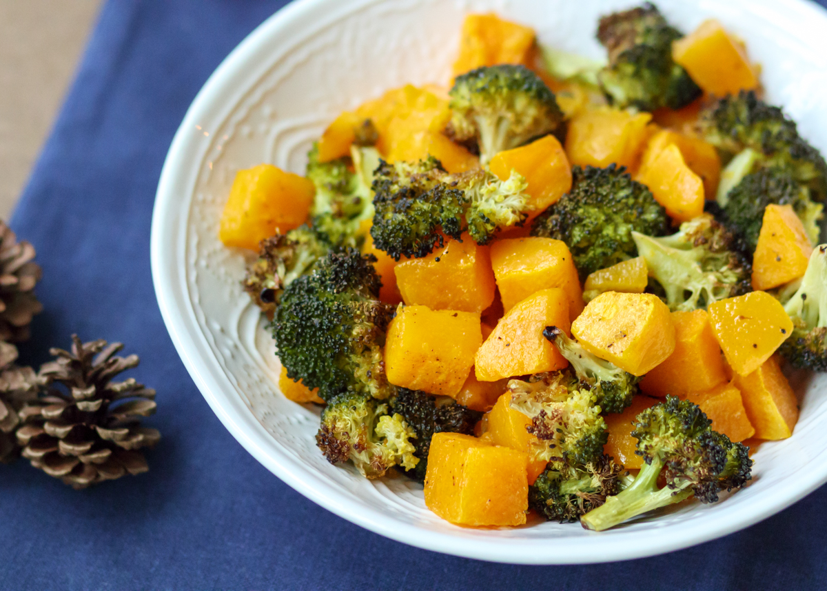 Roasted Butternut Squash and Broccoli  |  Lemon & Mocha