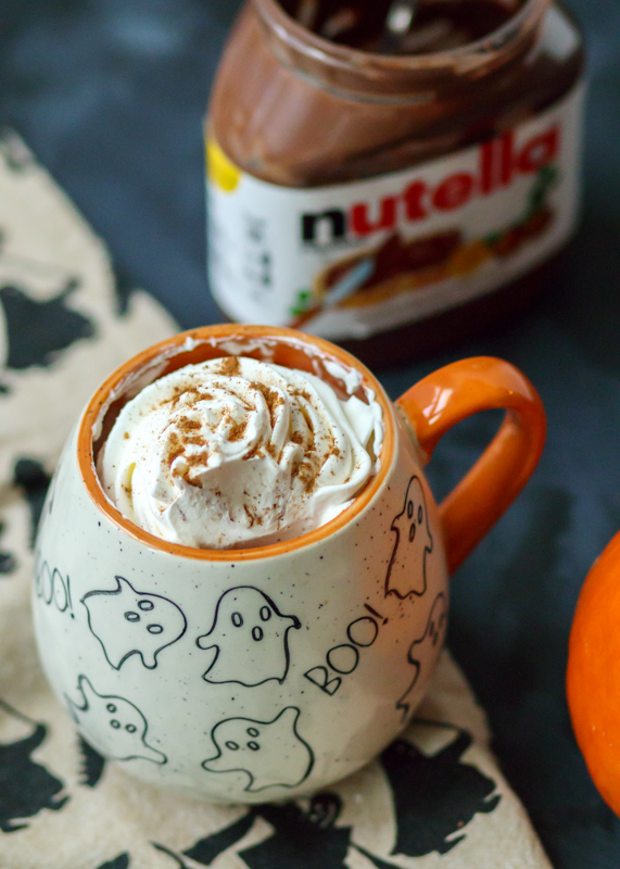 Boozy Pumpkin Nutella Hot Chocolate  |  Lemon & Mocha