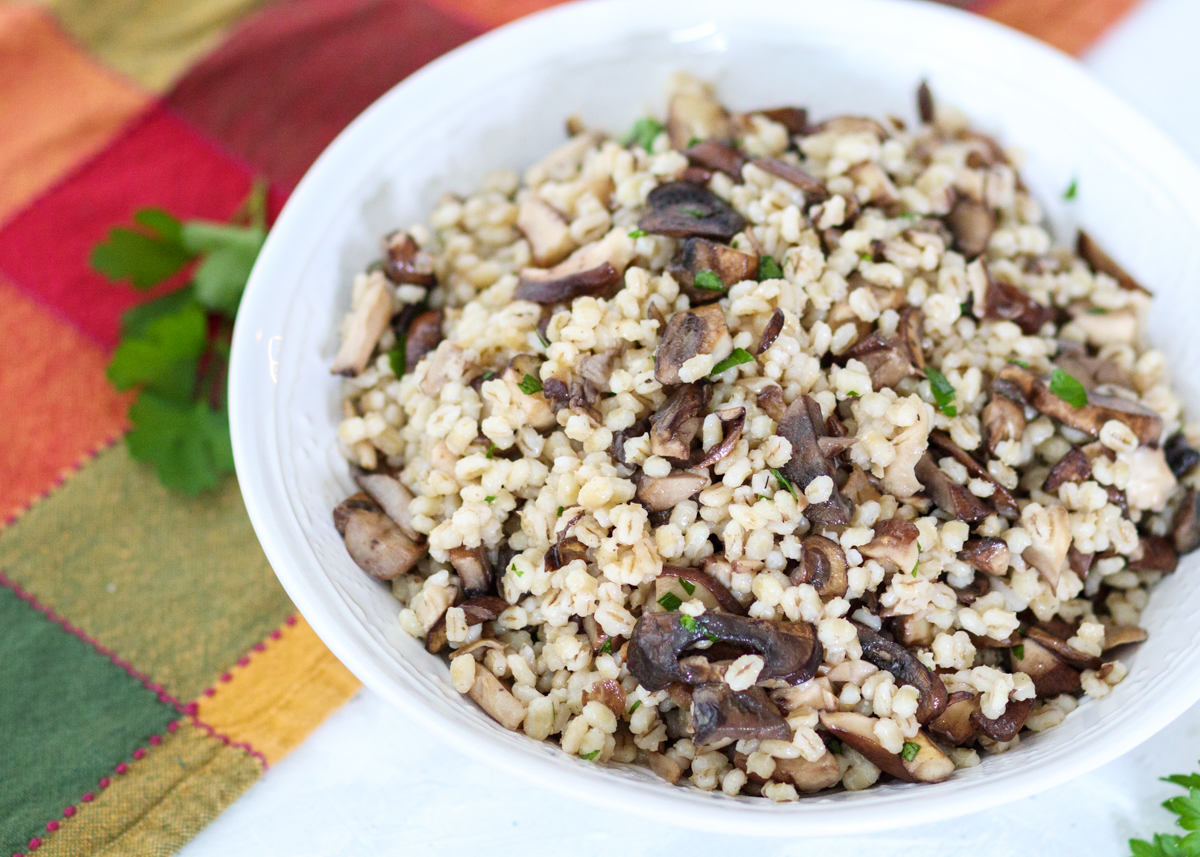 Warm Mushroom Barley Salad  |  Lemon & Mocha