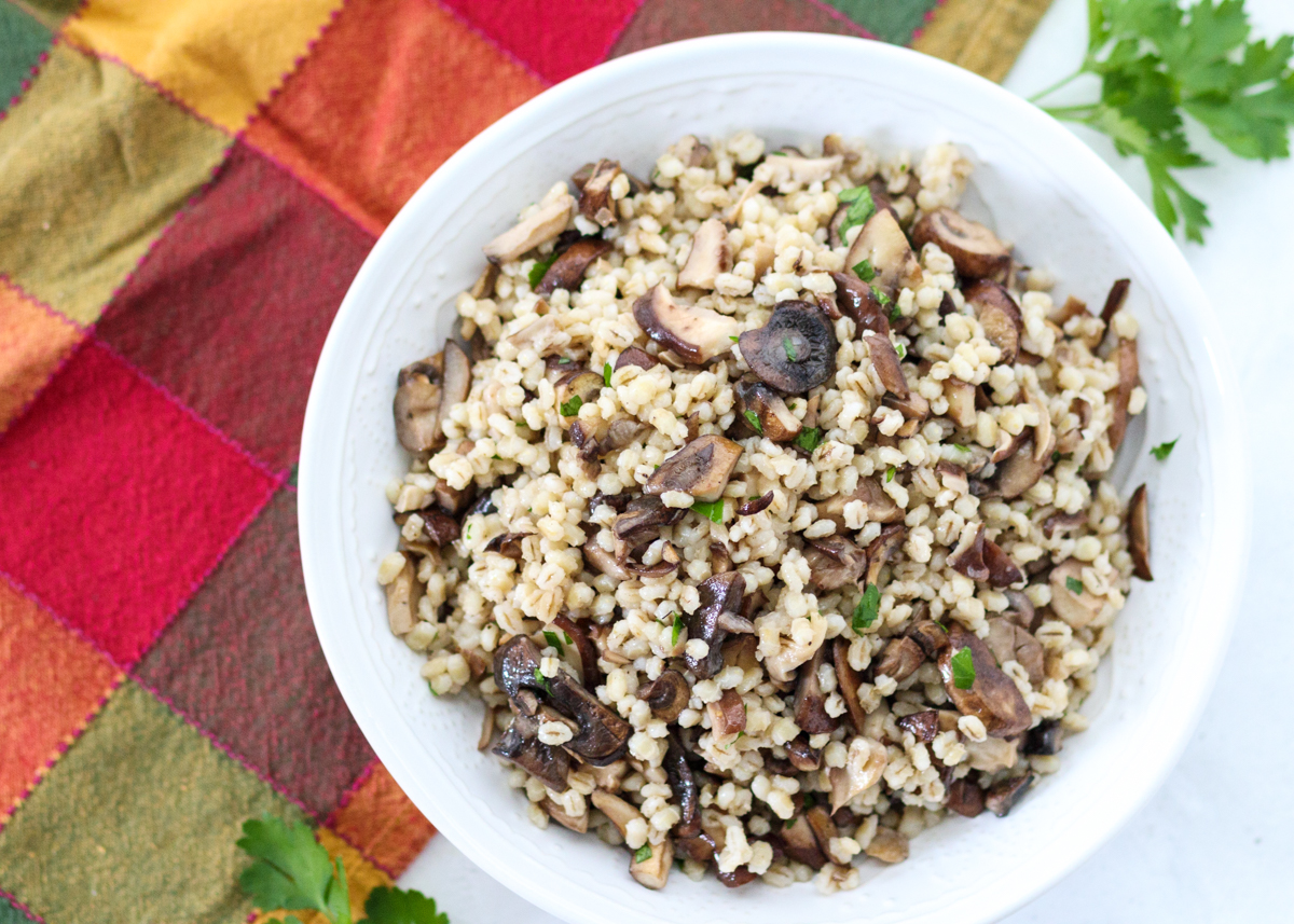 Warm Mushroom Barley Salad  |  Lemon & Mocha