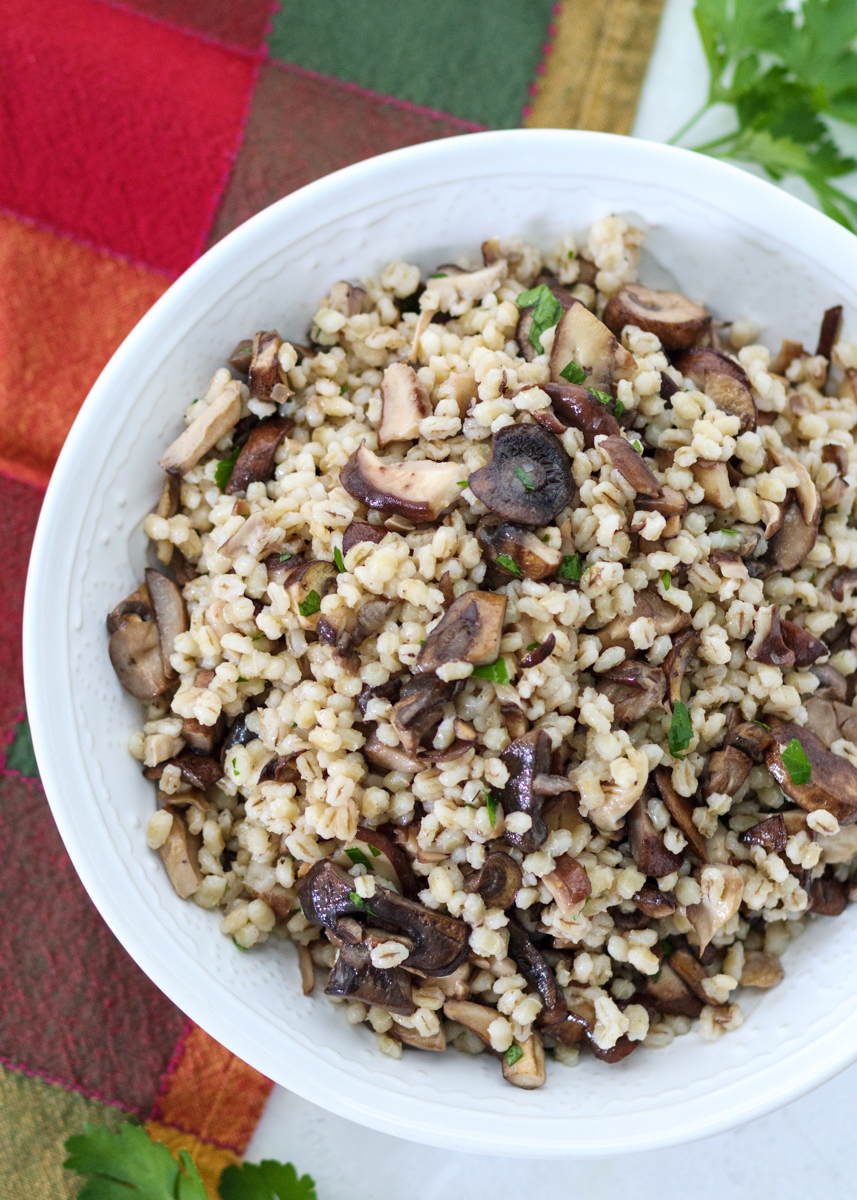 Warm Mushroom Barley Salad