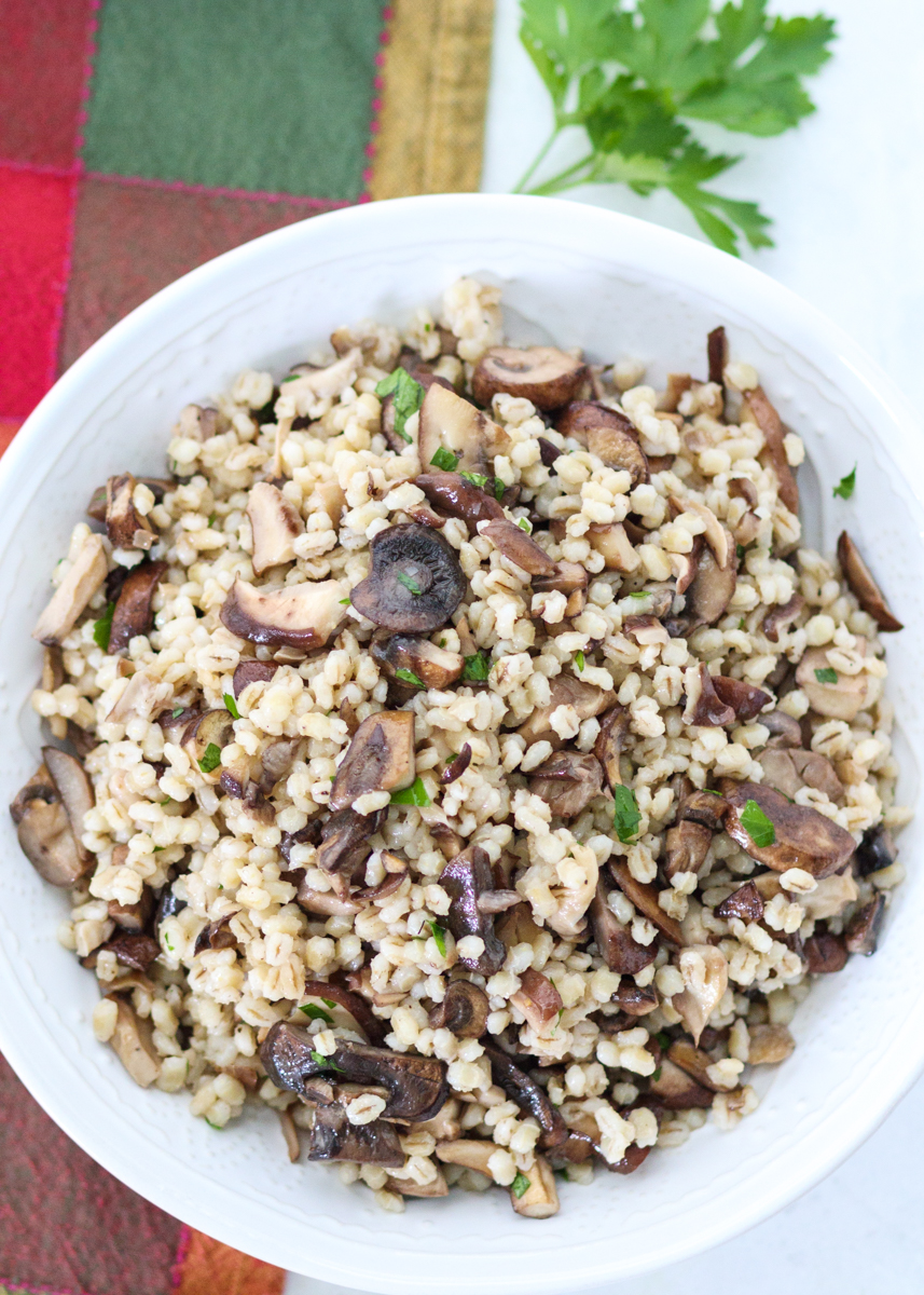 Warm Mushroom Barley Salad  |  Lemon & Mocha