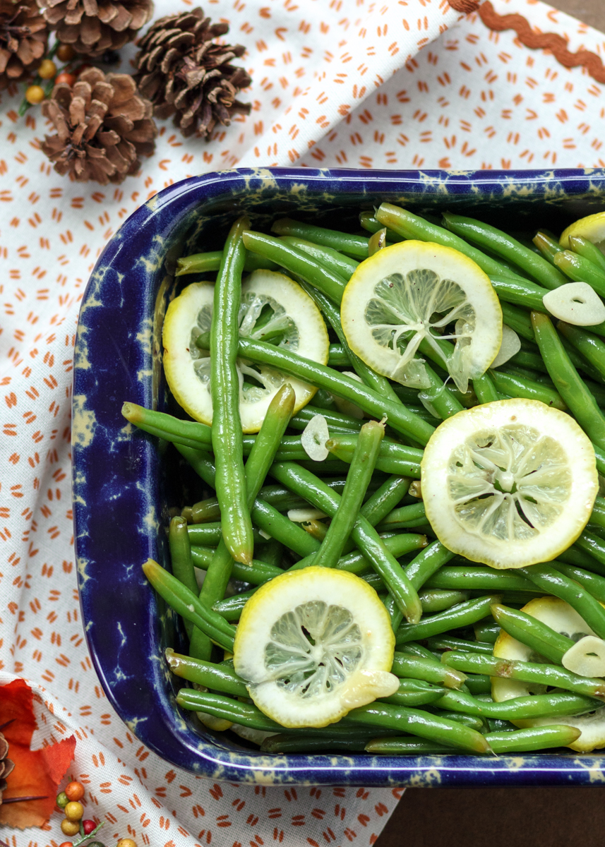 Lemon Garlic Green Beans  |  Lemon & Mocha