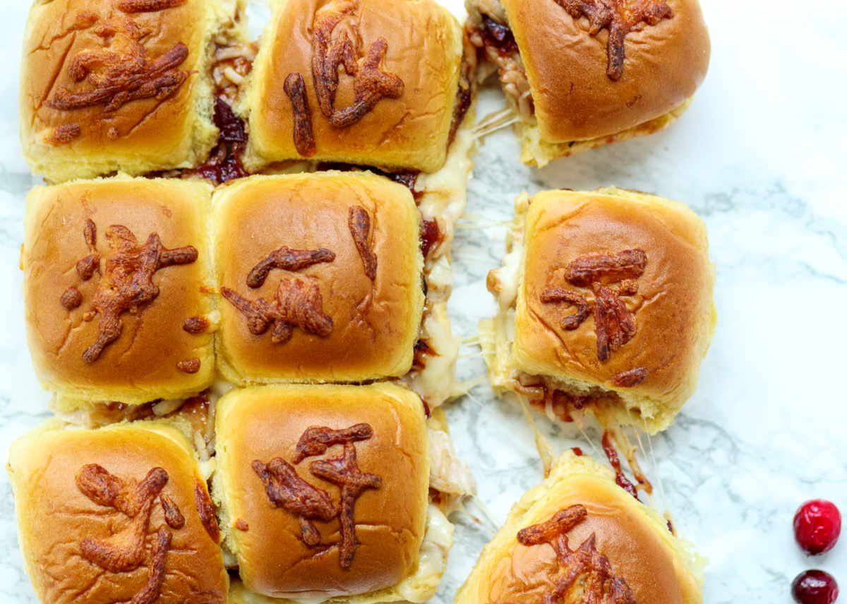 Leftover Turkey Pull-apart Sliders with a Maple Mayo and Cranberry Barbecue Sauce  |  Lemon & Mocha