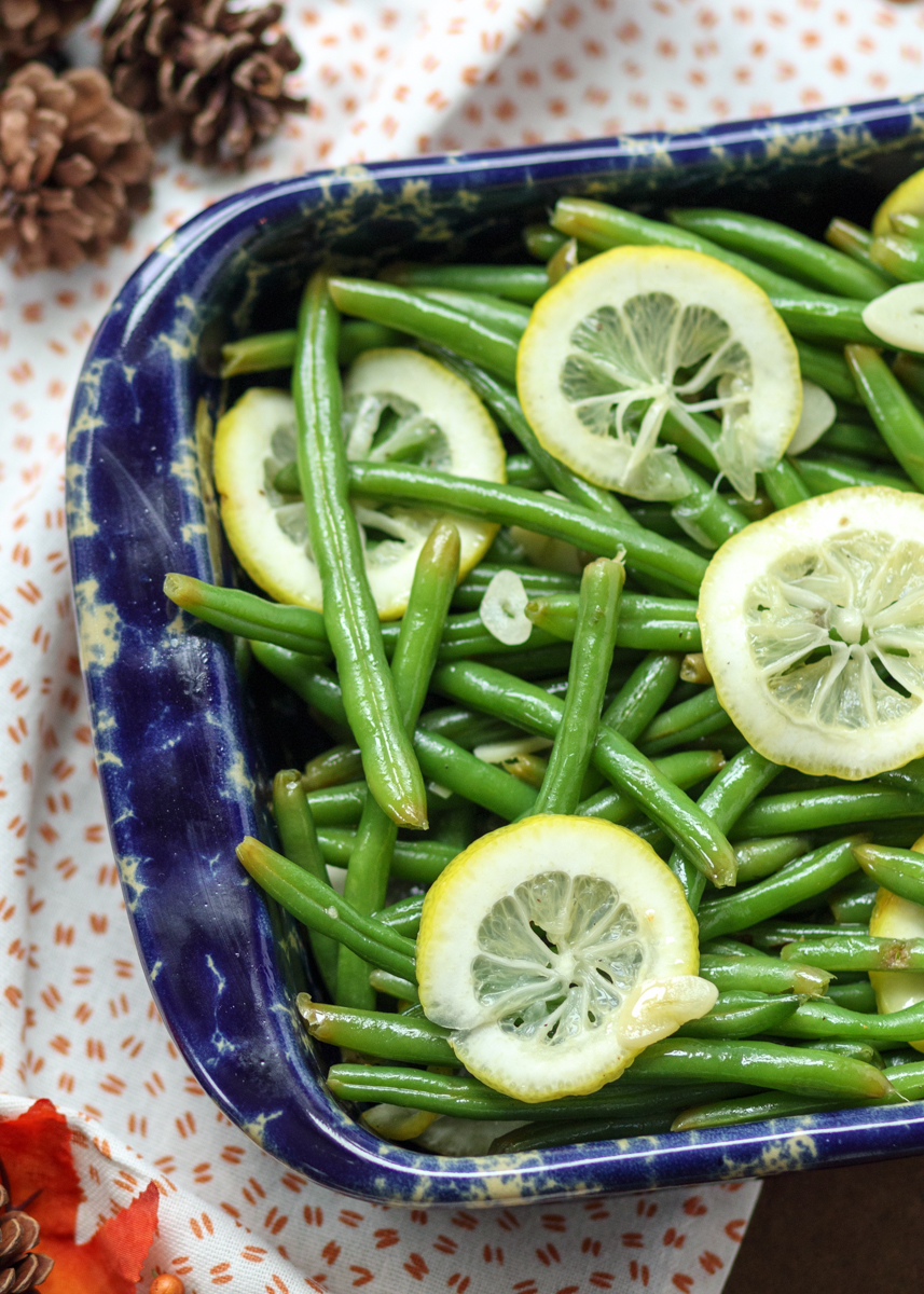 Lemon Garlic Green Beans  |  Lemon & Mocha