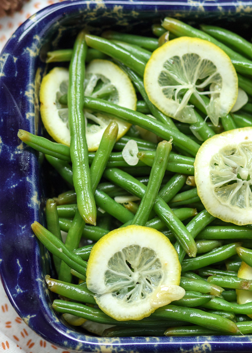 Lemon Garlic Green Beans  |  Lemon & Mocha