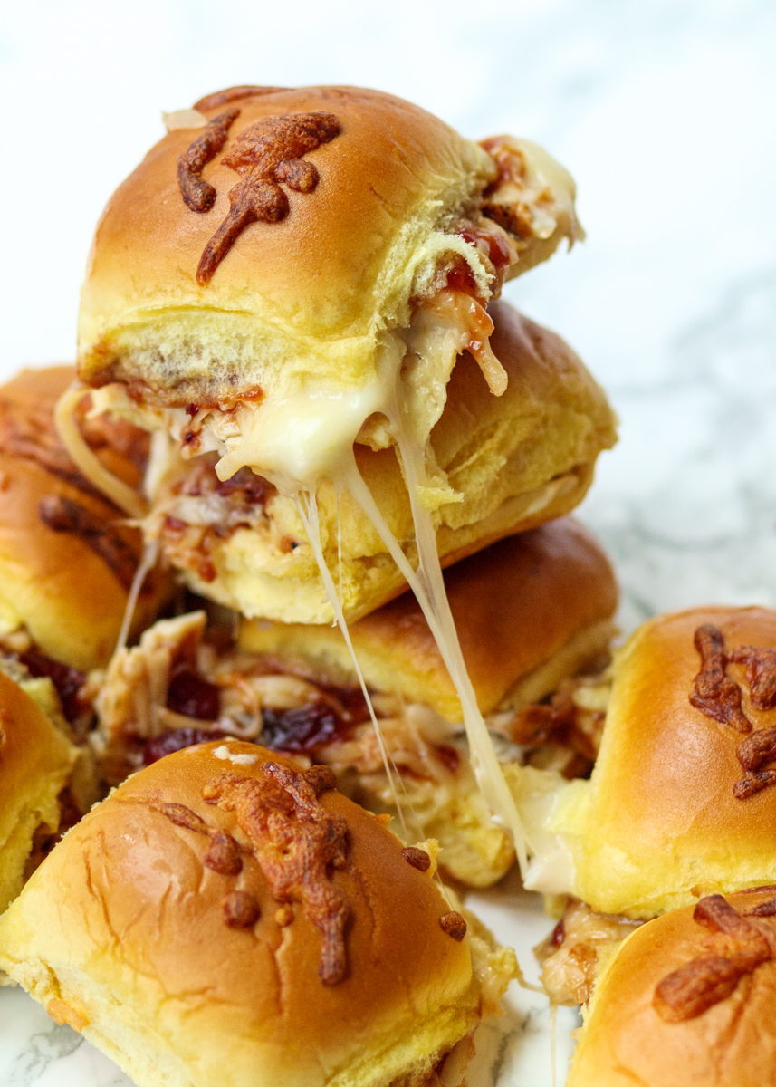 Leftover Turkey Pull-apart Sliders with a Maple Mayo and Cranberry Barbecue Sauce  |  Lemon & Mocha