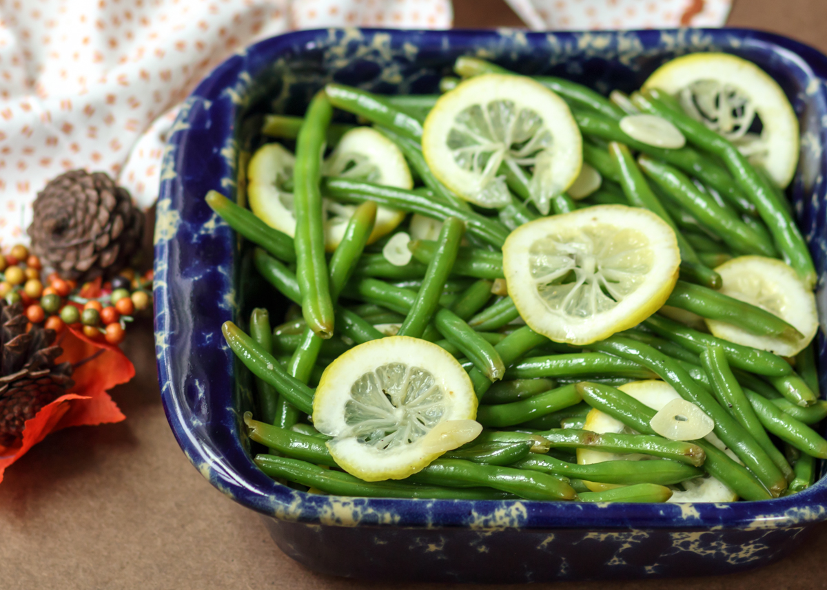 Lemon Garlic Green Beans  |  Lemon & Mocha