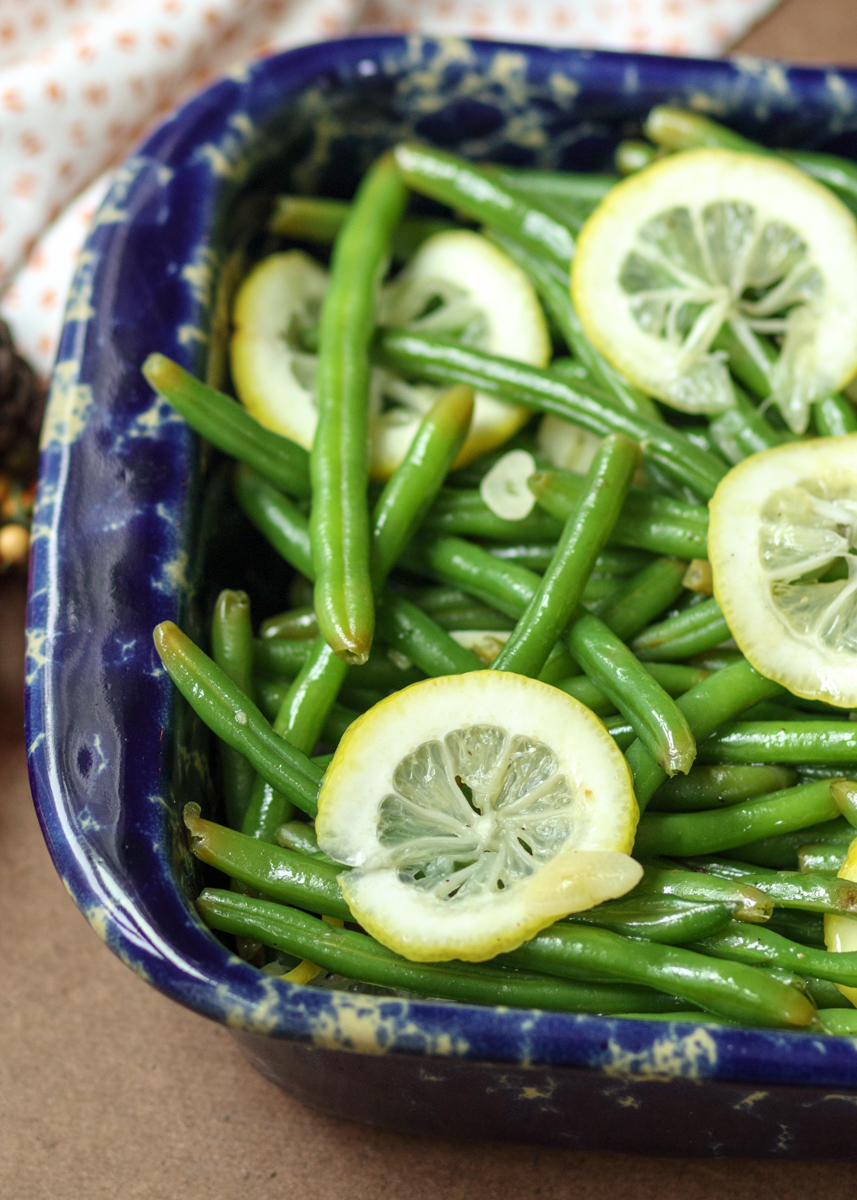 Lemon Garlic Green Beans  |  Lemon & Mocha