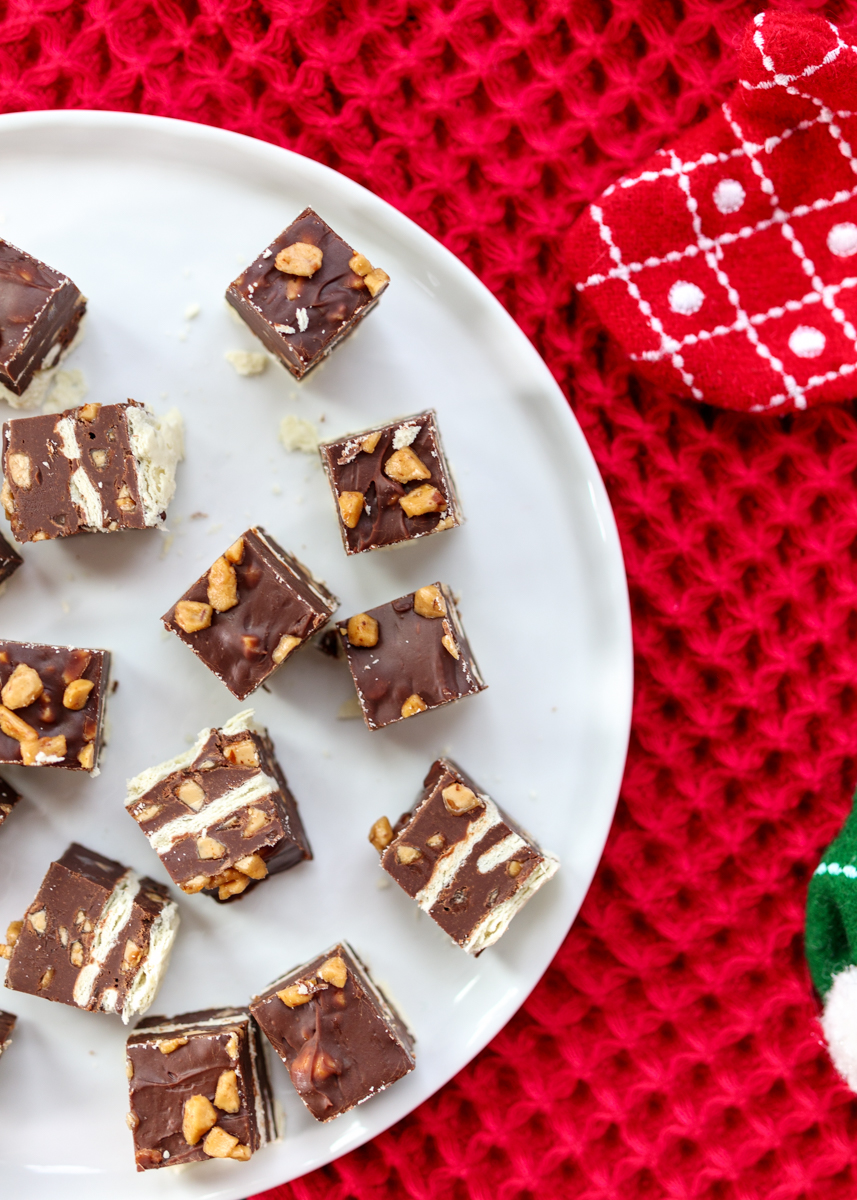 Saltine Toffee Fudge aka Christmas Crack Fudge  |  Lemon & Mocha