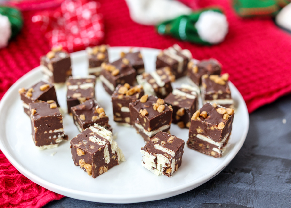 Saltine Toffee Fudge aka Christmas Crack Fudge  |  Lemon & Mocha