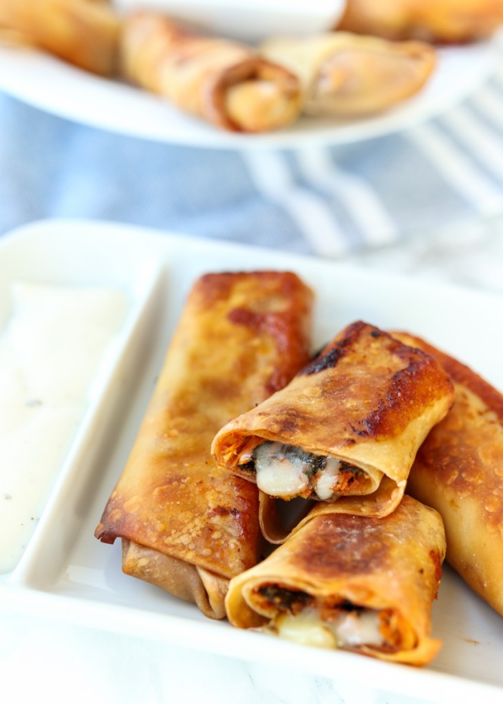 Baked Barbecue Chicken Egg Rolls