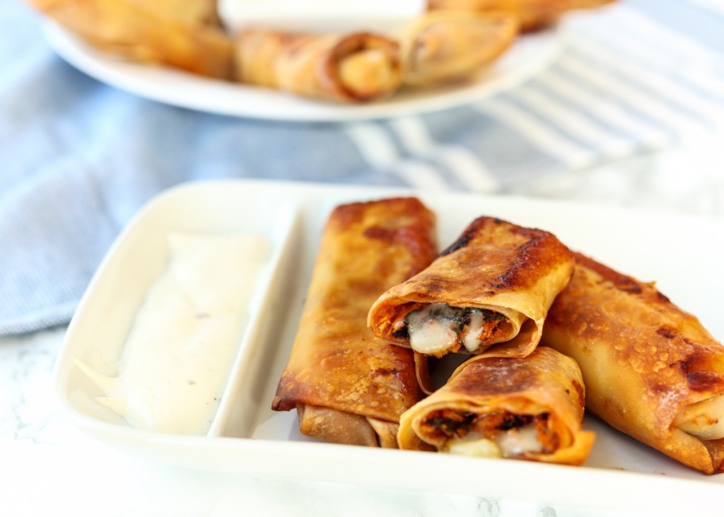 Baked Barbecue Chicken Egg Rolls  |  Lemon & Mocha