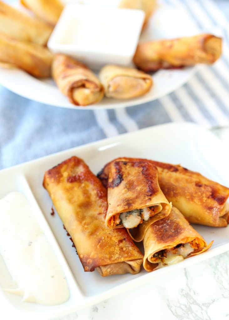 Baked Barbecue Chicken Egg Rolls  |  Lemon & Mocha