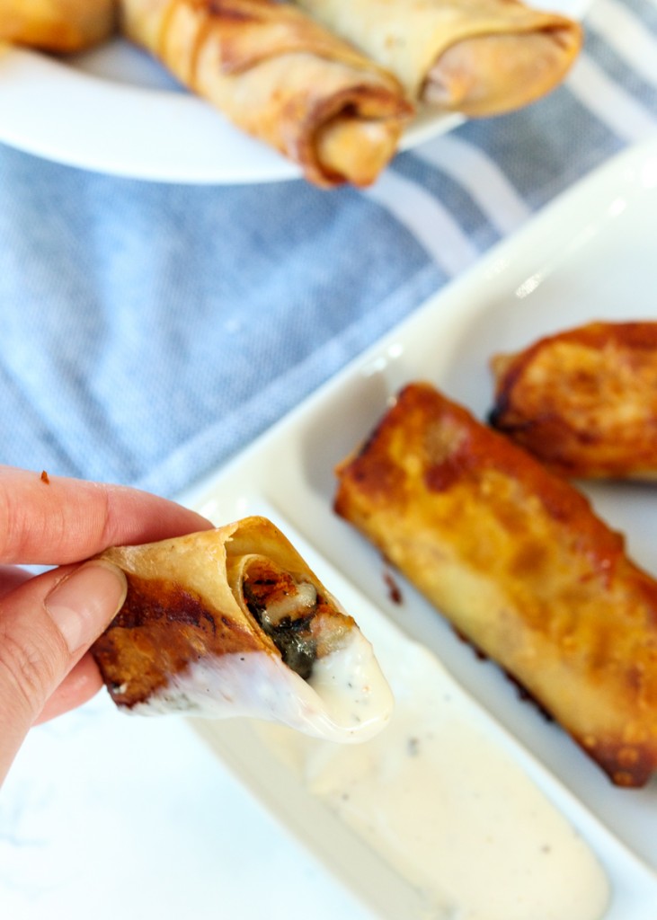 Baked Barbecue Chicken Egg Rolls  |  Lemon & Mocha