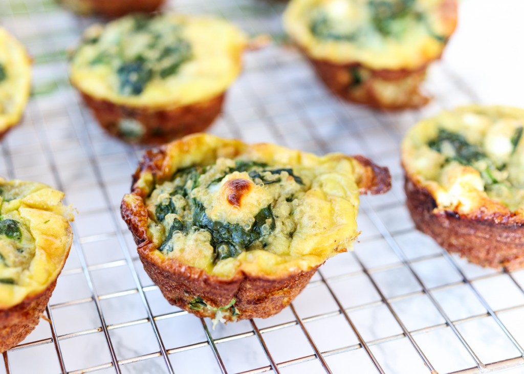 Healthy Spinach, Goat Cheese and Quinoa Egg Muffins  |  Lemon & Mocha