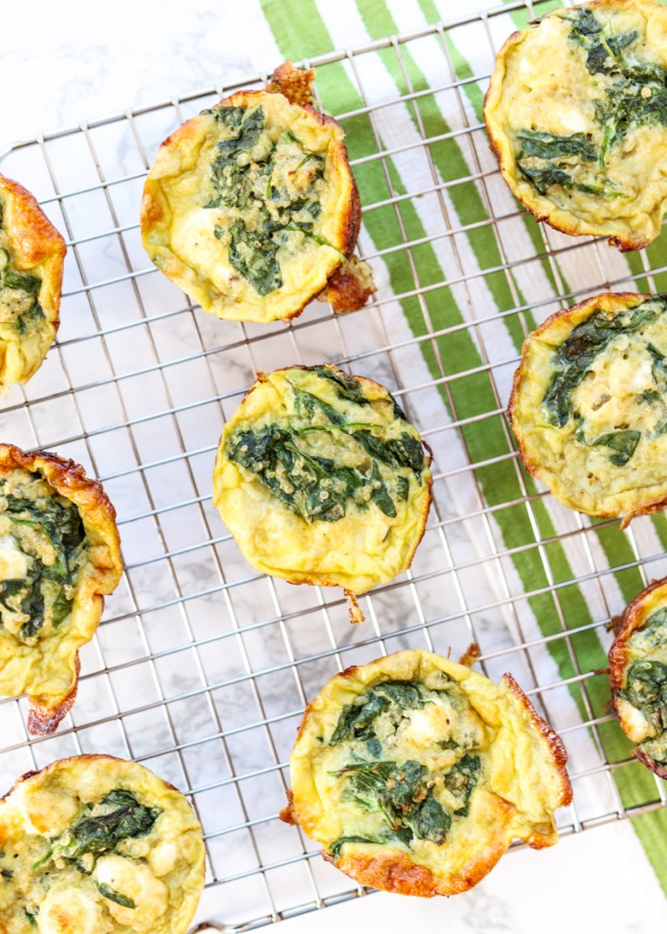 Healthy Spinach, Goat Cheese and Quinoa Egg Muffins  |  Lemon & Mocha