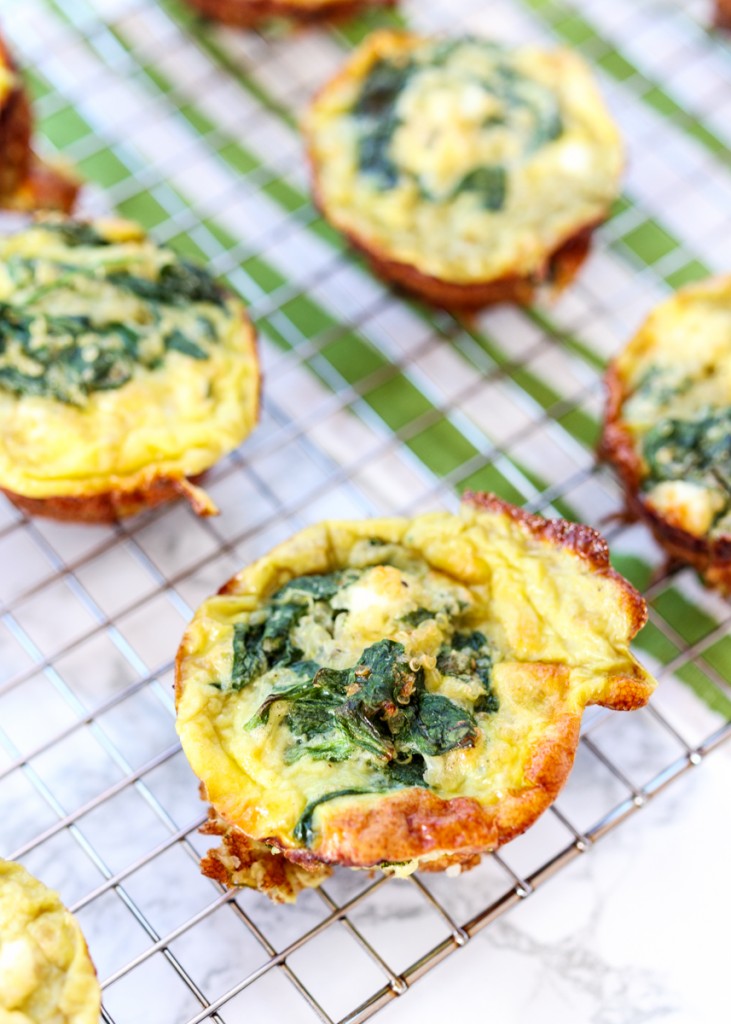Healthy Spinach, Goat Cheese and Quinoa Egg Muffins  |  Lemon & Mocha
