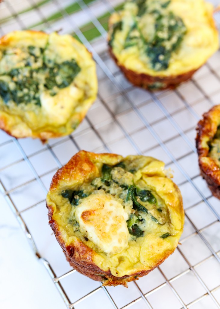 Healthy Spinach, Goat Cheese and Quinoa Egg Muffins  |  Lemon & Mocha