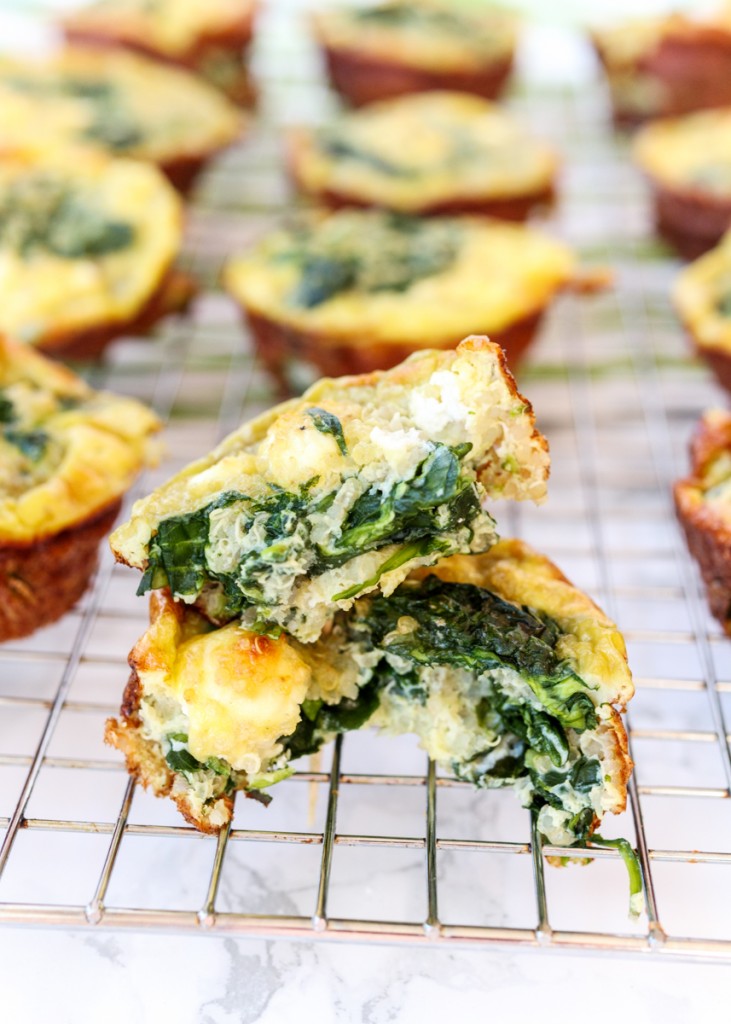 Healthy Spinach, Goat Cheese and Quinoa Egg Muffins  |  Lemon & Mocha