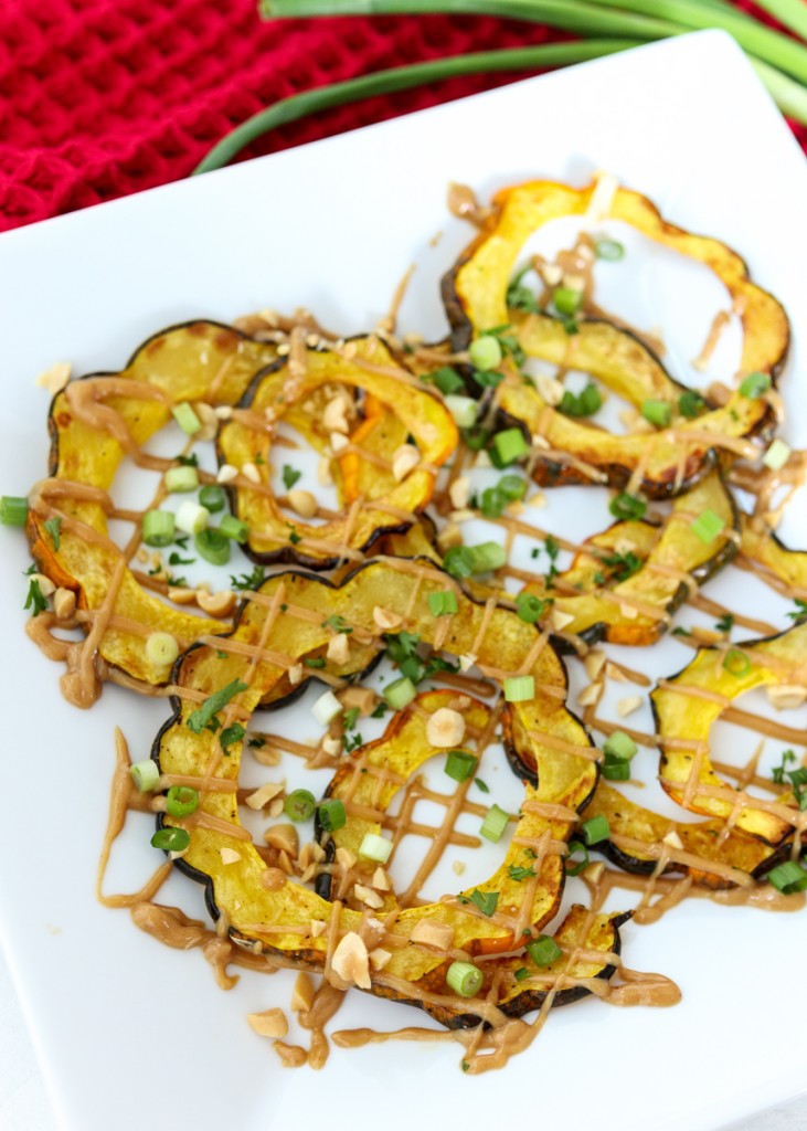 Roasted Acorn Squash with a Thai Peanut Sauce  |  Lemon & Mocha