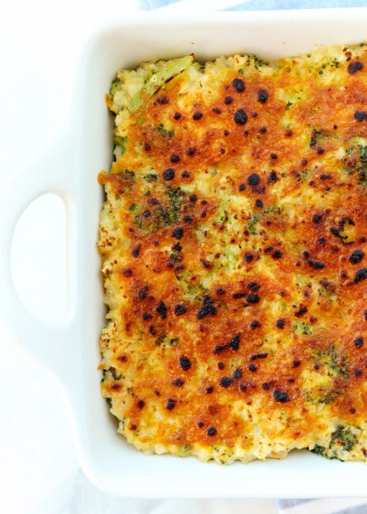 Skinny Chicken Broccoli Rice Casserole  |  Lemon & Mocha