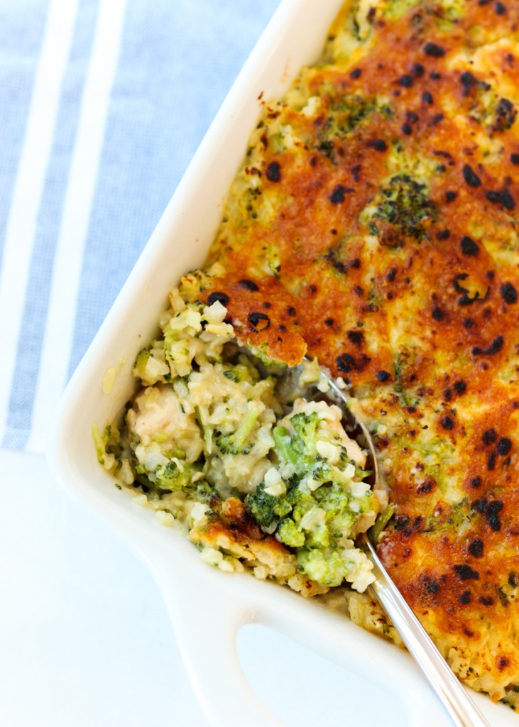 Skinny Chicken Broccoli Rice Casserole  |  Lemon & Mocha
