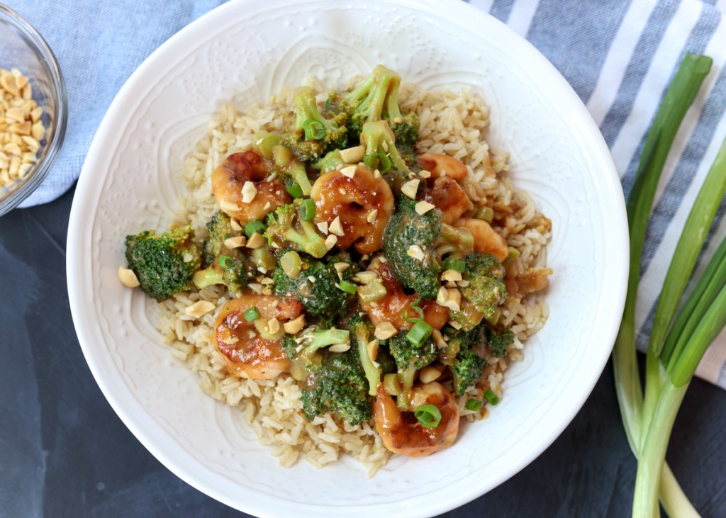 Thai Peanut Shrimp and Broccoli  |  Lemon & Mocha