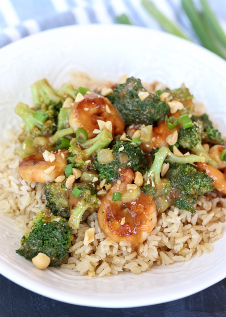 Thai Peanut Shrimp and Broccoli  |  Lemon & Mocha