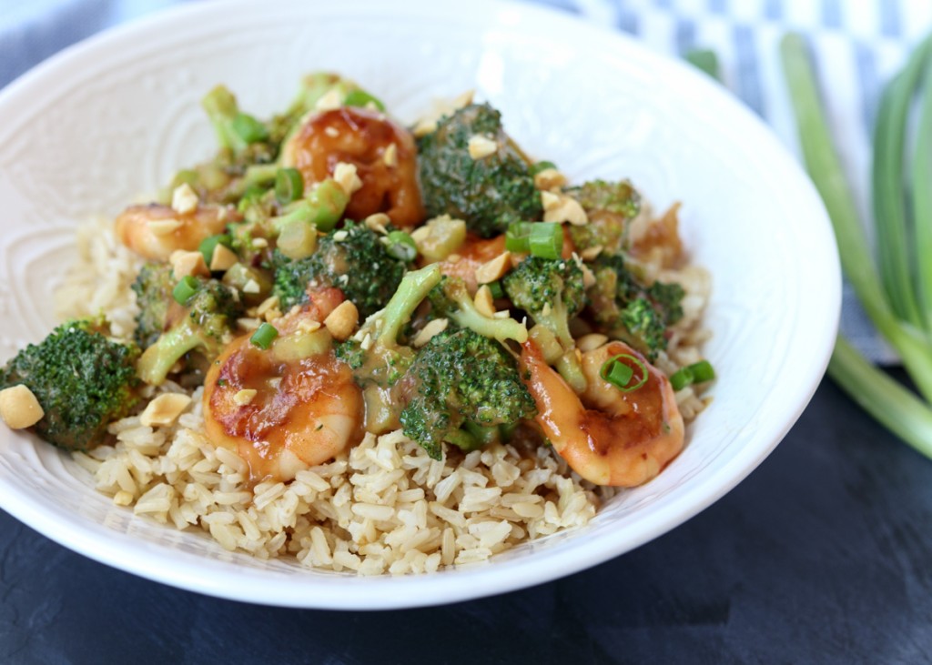 Thai Peanut Shrimp and Broccoli  |  Lemon & Mocha