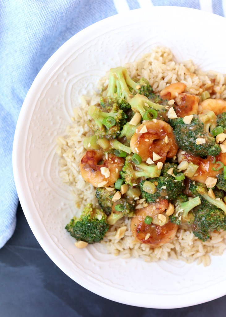 Thai Peanut Shrimp and Broccoli  |  Lemon & Mocha