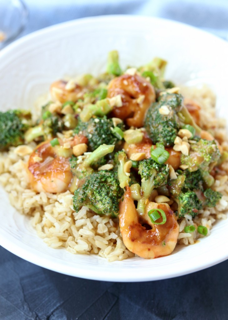 Thai Peanut Shrimp and Broccoli  |  Lemon & Mocha