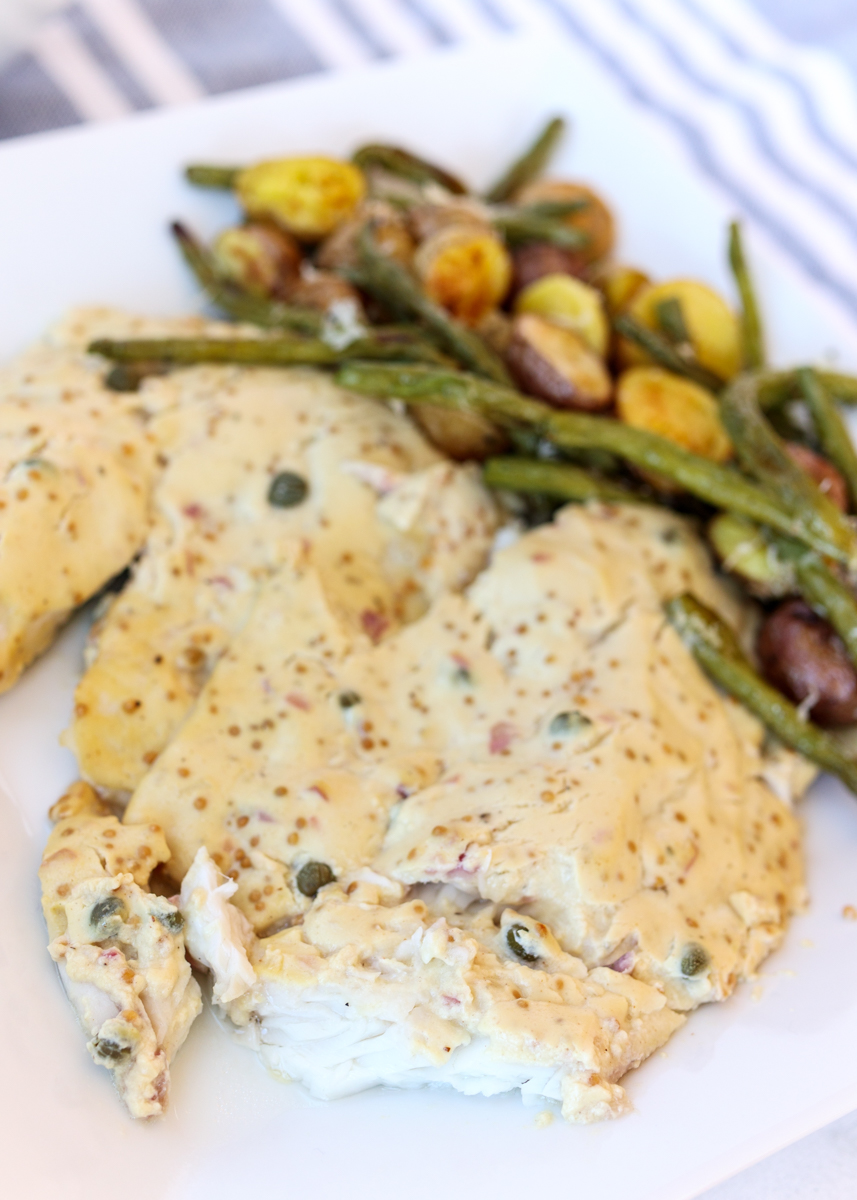 Creamy Mustard Roasted Fish  |  Lemon & Mocha