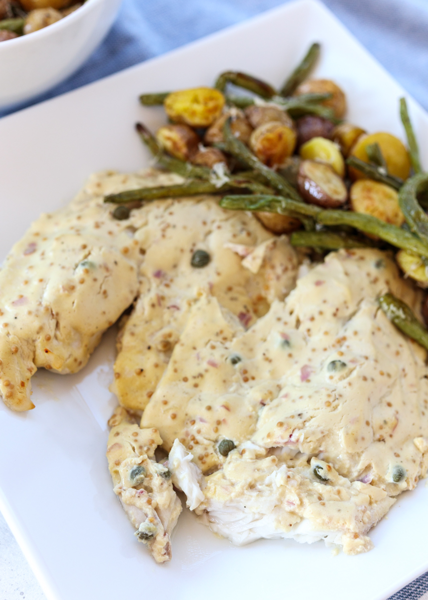 Creamy Mustard Roasted Fish  |  Lemon & Mocha