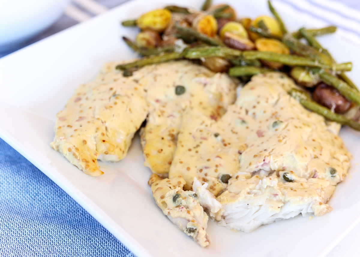 Creamy Mustard Roasted Fish  |  Lemon & Mocha