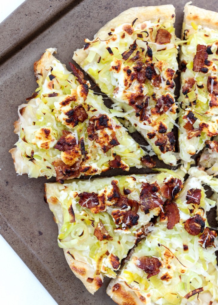 Potato, Leek and Bacon Pizza