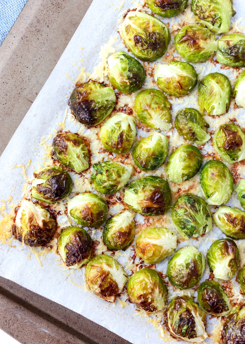 Parmesan Crusted Brussels Sprouts  |  Lemon & Mocha