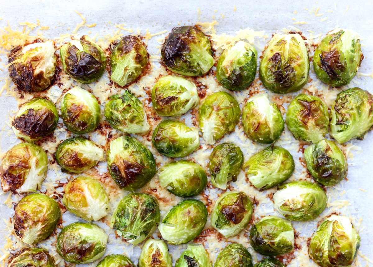 Parmesan Crusted Brussels Sprouts  |  Lemon & Mocha