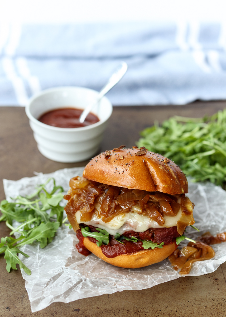 Barbecue Meatloaf Sandwiches with Caramelized Onions