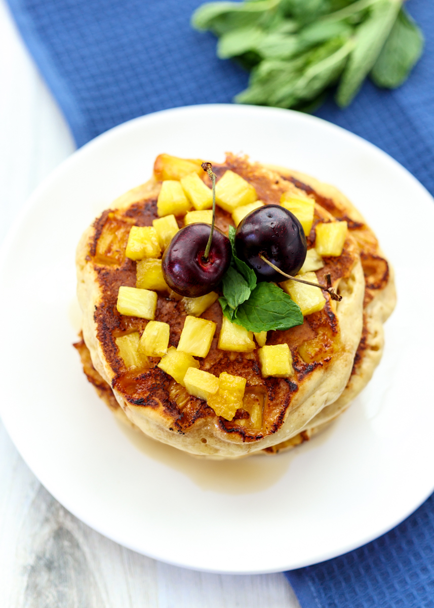 Pineapple Upside Down Pancakes  |  Lemon & Mocha