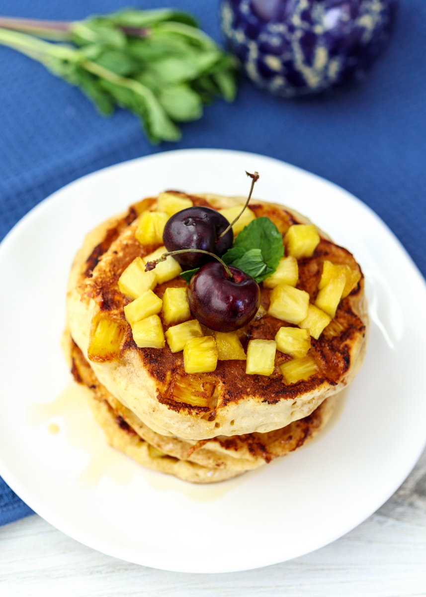 Pineapple Upside Down Pancakes  |  Lemon & Mocha