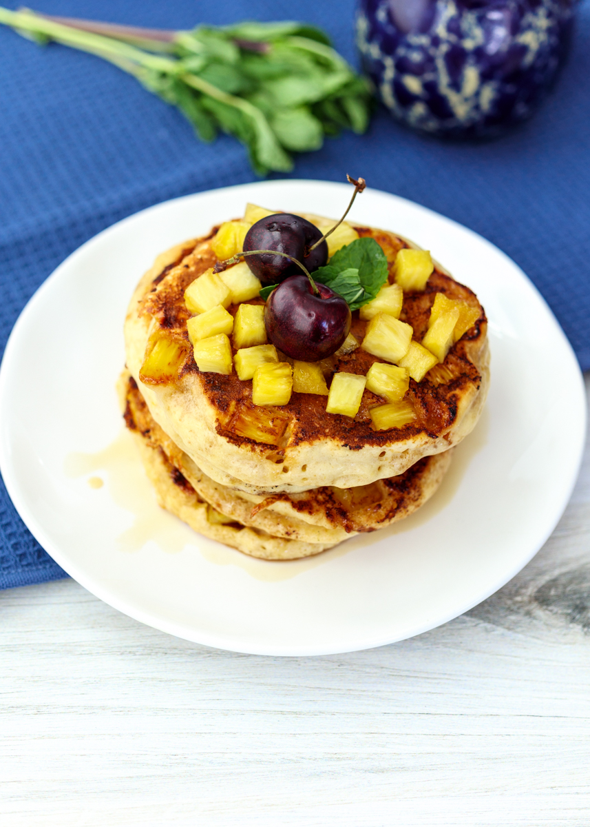 Pineapple Upside Down Pancakes  |  Lemon & Mocha