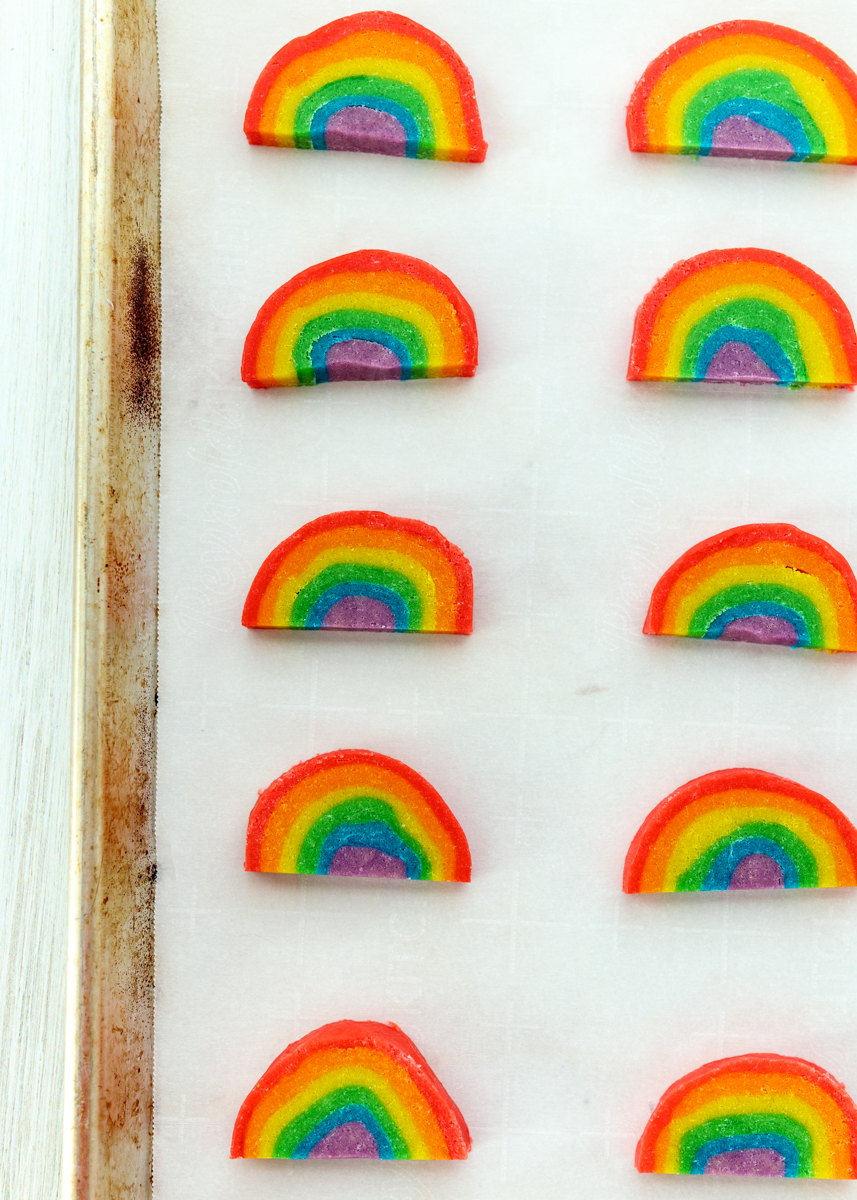 Rainbow Slice-and-Bake Cookies  |  Lemon & Mocha