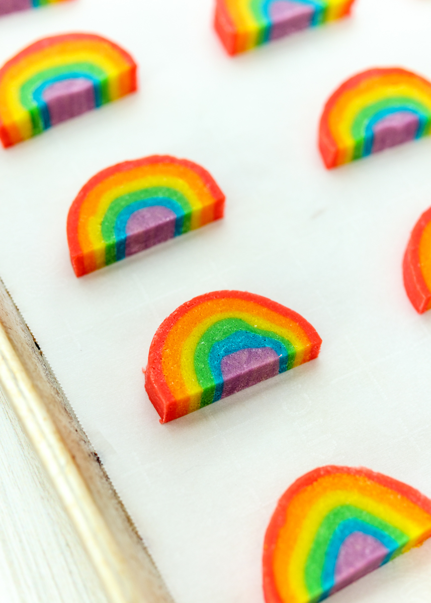 Rainbow Slice-and-Bake Cookies  |  Lemon & Mocha