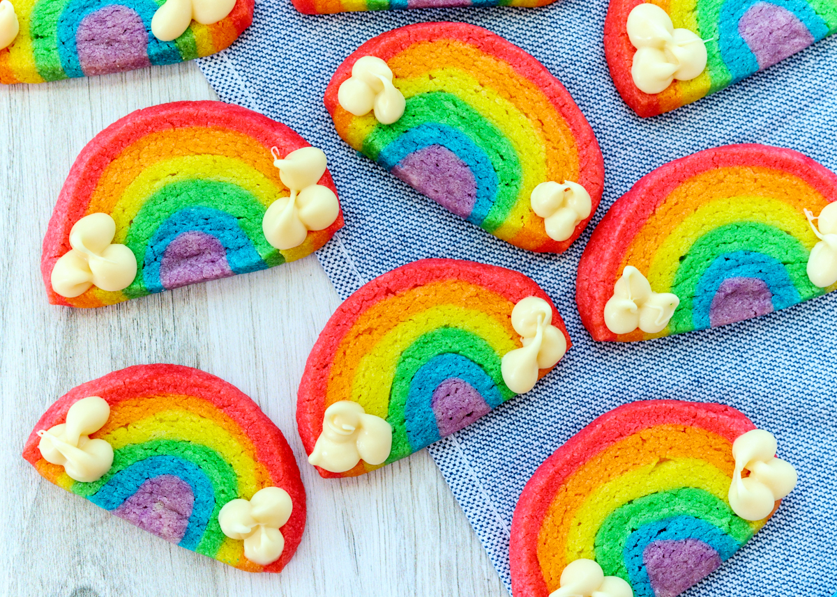 Rainbow Slice-and-Bake Cookies  |  Lemon & Mocha