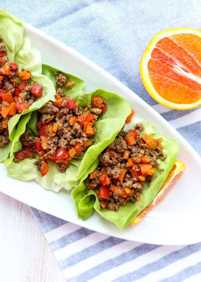 Asian Beef Lettuce Wraps  |  Lemon & Mocha