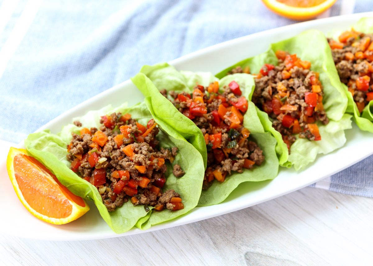 Asian Beef Lettuce Wraps  |  Lemon & Mocha