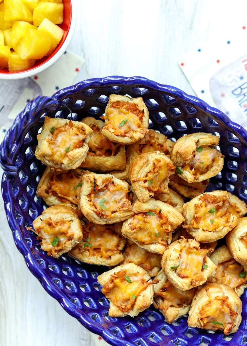 Cheesy Barbecue Chicken Puff Pastry Bites