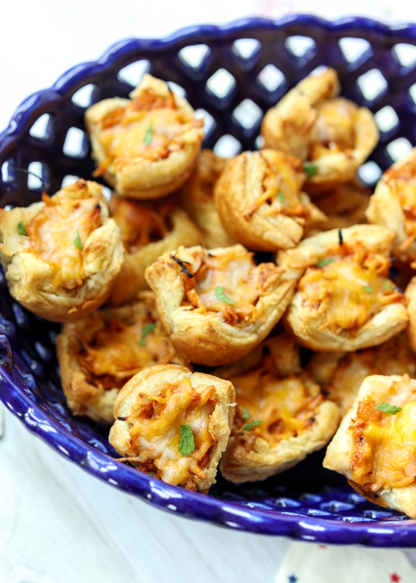 Cheesy Barbecue Chicken Puff Pastry Bites  |  Lemon & Mocha