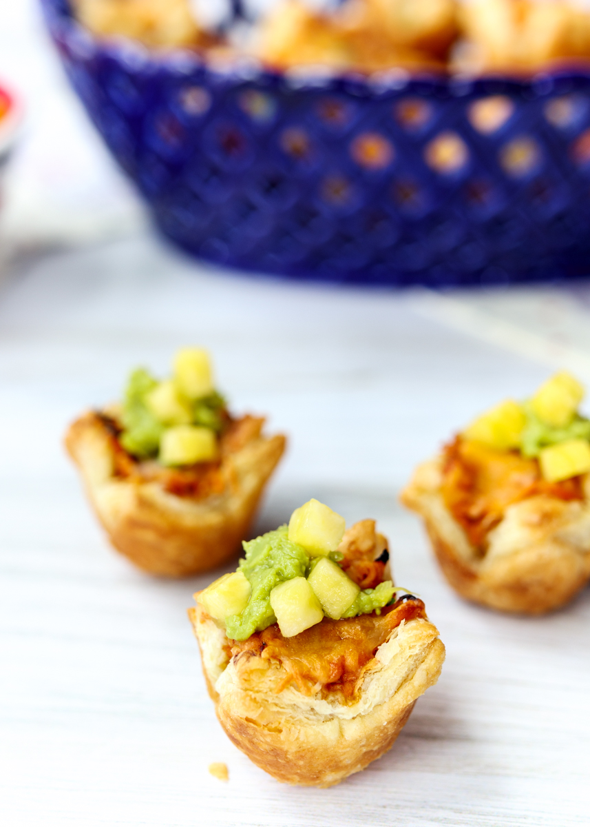 Cheesy Barbecue Chicken Puff Pastry Bites  |  Lemon & Mocha